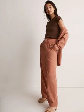 Madewell Neale Straight Leg Pants in Drapeweave